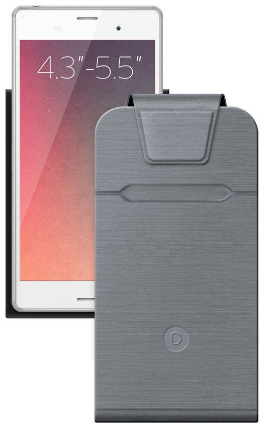 Чехол для смартфонов Flip Fold M 4.3-5.5, серый, Deppa 87021