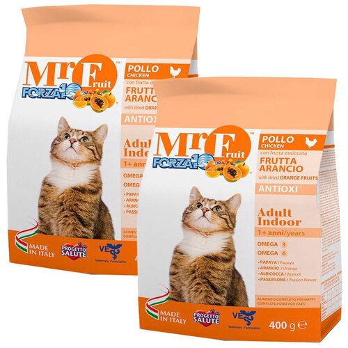 FORZA10 CAT MR.FRUIT ADULT INDOOR для взрослых кошек живущих дома с курицей (0,4 + 0,4 кг) forza10 cat mr fruit adult indoor для взрослых кошек живущих дома с курицей 0 4 0 4 кг