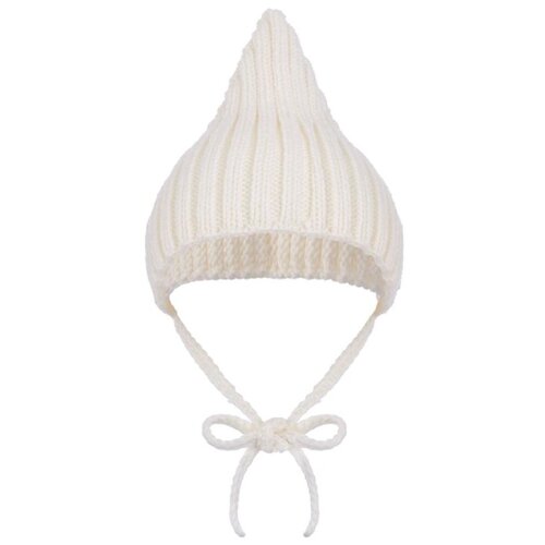 Шапочка детская OLANT BABY 100% шерсть мериноса 6-9 месяцев, белая