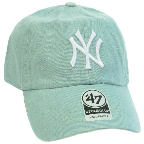 фото Бейсболка классическая с изогнутым козырьком '47 brand clean up new york yankees b-hwsh17dws (os морская пена)