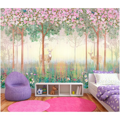 Фотообои флизелиновые 250х170см на стену Серия nature deluxe сказочный лес Обои для гостинойспальникухнидетской комнаты мальчикадевочки 4132₽