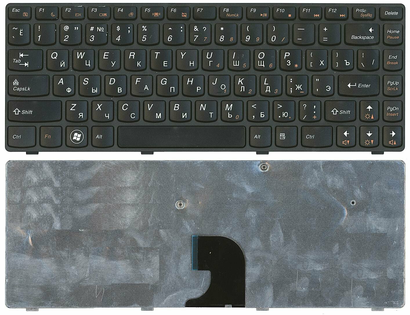 Клавиатура для ноутбука Lenovo IdeaPad G360 черная с рамкой