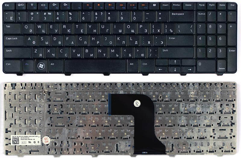 Клавиатура для Dell 0JRH7K русская, черная