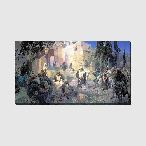 Картина на холсте Христос и грешница Поленов Василий, 55*30