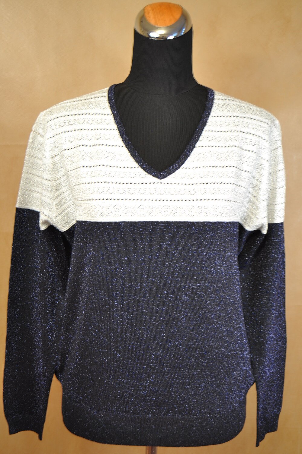 Пуловер R.LEEZIO, размер 52, , синий — фото 1