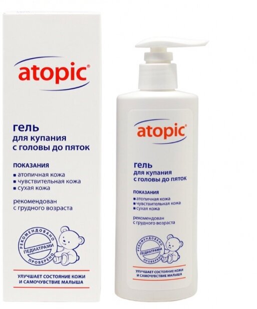 Атопик (Atopic) Гель для для купания с головы до пяток 250 мл 1 шт — фото 1