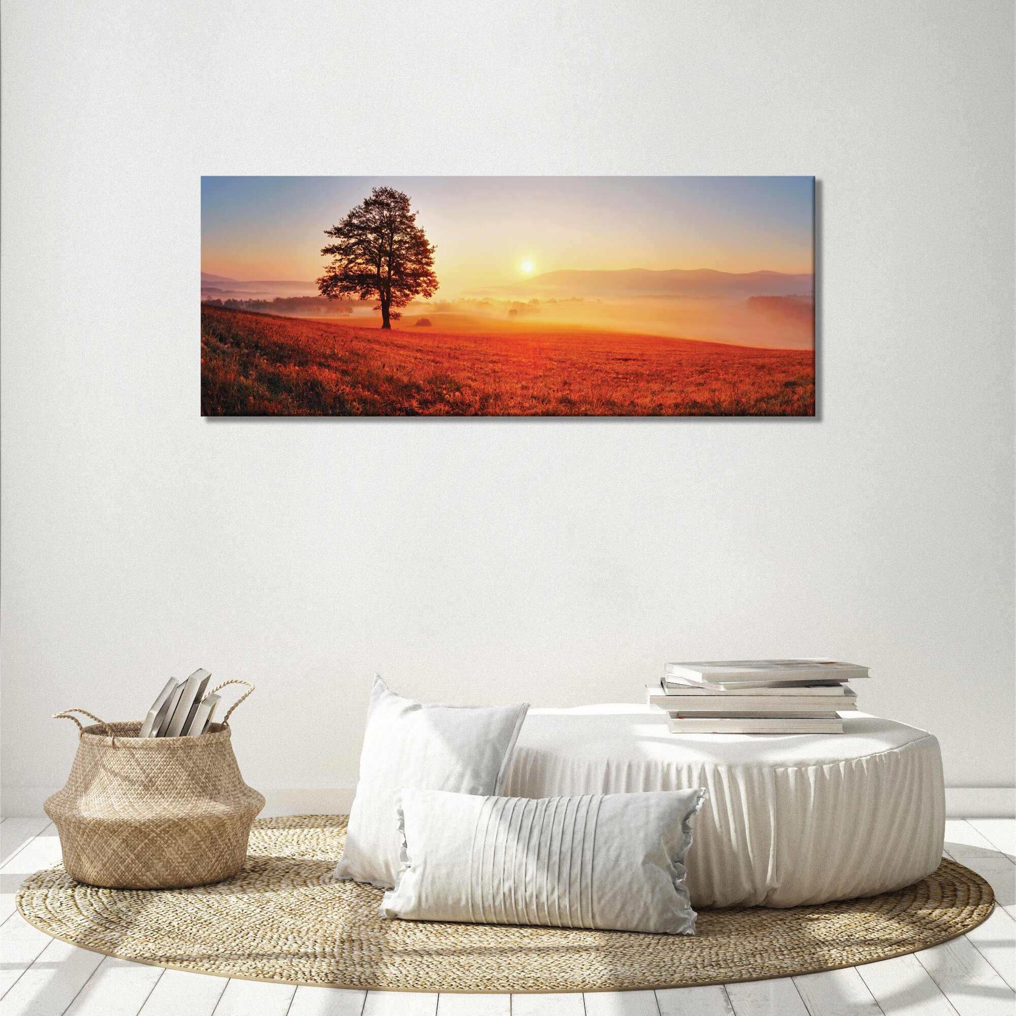 Картина Postermarket Закат на поле 45х115 см интерьерная на холсте Hoff - фото №3