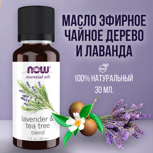 Now foods essential эфирное масло чайного дерева и лаванды Lavender Tea tre oil blend 30мл 1500₽