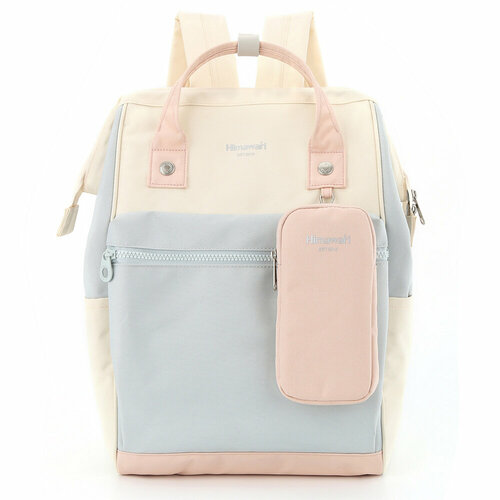 Рюкзак Himawari Yury 1027-05 молочный с серым и розовым пастельным
