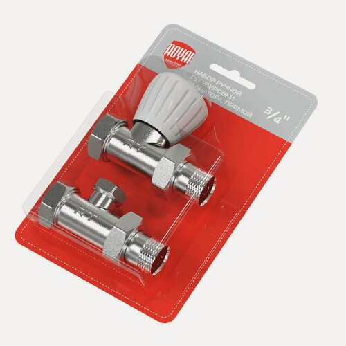 Изображение товара Набор ручной регулировки радиатора Royal Thermo, прямой 3/4"