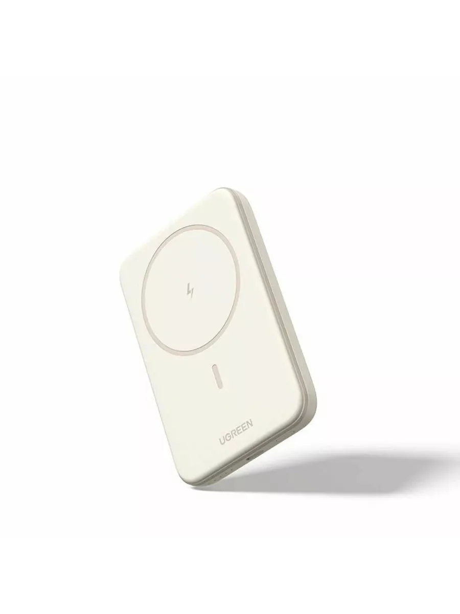 Внешний аккумулятор Ugreen Внешний аккумулятор магнитный UGREEN PB561, Wireless Charging, 10000mAh, пластик, USB-C, белый — фото 1