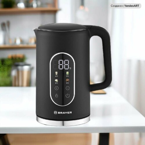 Чайник электрический BRAYER BR6107BK 2200 Вт 17 л Cool Touch cенсорное управл автоотключ 3990₽