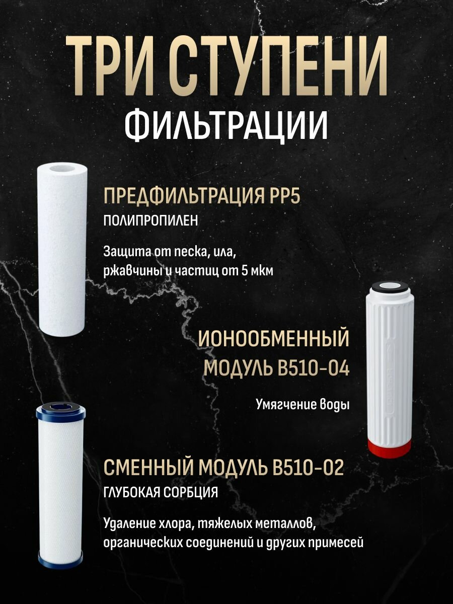 Комплект модулей сменных фильтрующих Аквафор РР5-В510-04-02 — фото 1