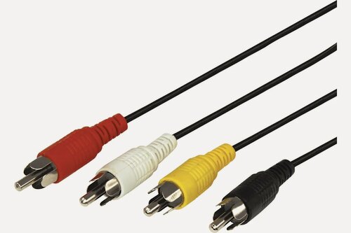 Изображение товара REXANT 4 RCA - 4 RCA кабель для аудио и видео, длина 3 м, черный, 17-0304