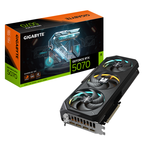 GIGABYTE Видеокарта GIGABYTE GeForce RTX 5070 GAMING OC 12G GV-N5070GAMING OC-12GD (GeForce RTX 5070, 12ГБ GDDR7, HDMI, 3xDP) (PCI-E) (ret)