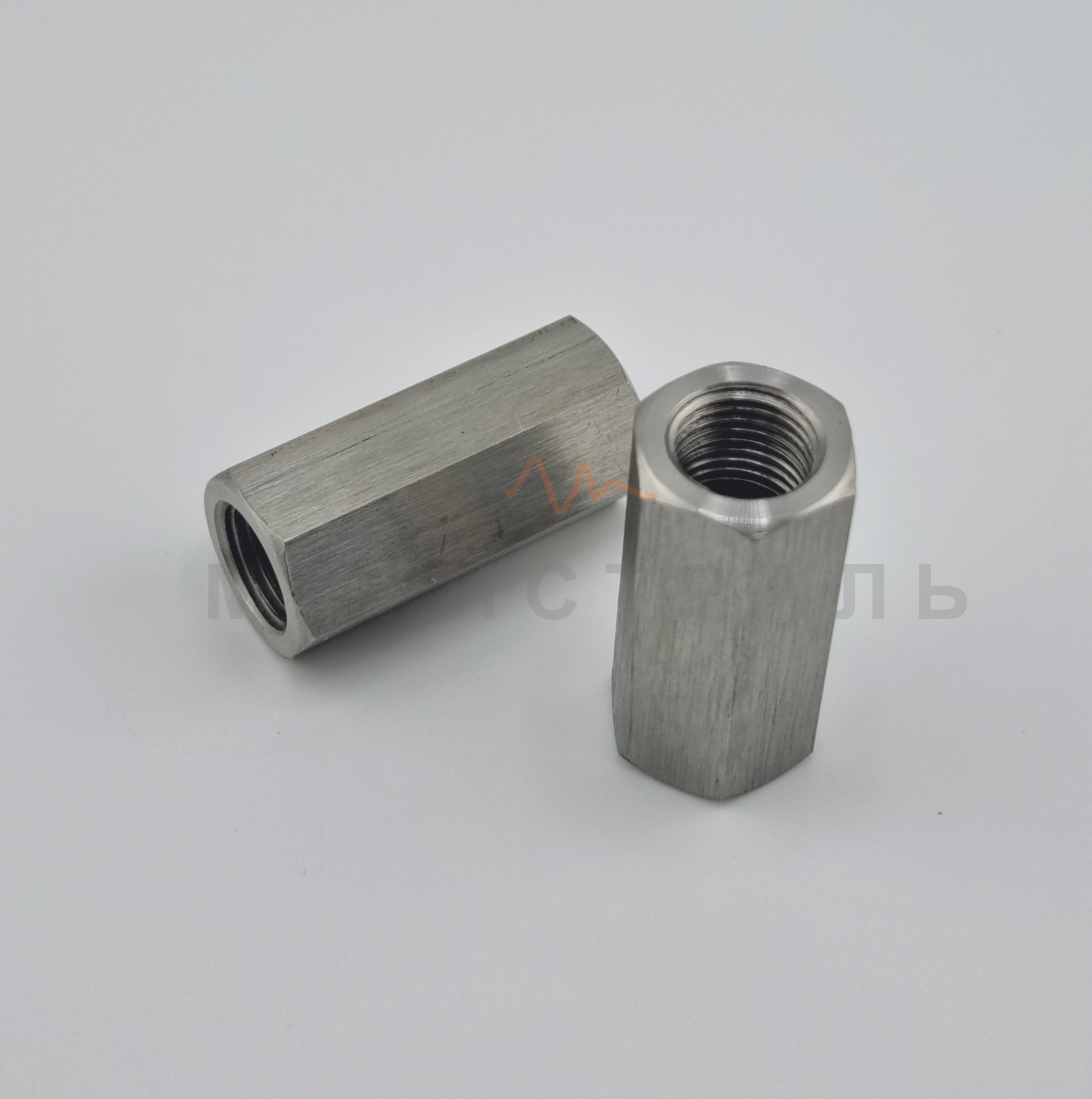 Соединительная муфта тормозных трубок, нержавейка, M10 шаг 1 (2 штуки)