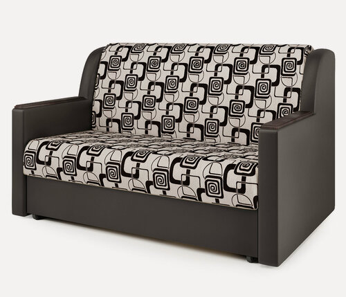 Изображение товара Диван-кровать Шарм-Дизайн Аккорд Д 120х194 см, диван раскладной, аккордеон, прямой, экокожа шоколад и ромб