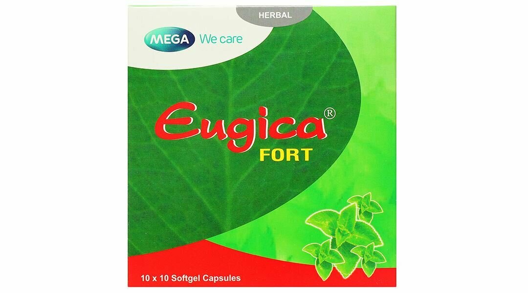 Изображение Eugica Fort 100 шт - капсулы от простуды усиленного действия, содержащие эфирные масла