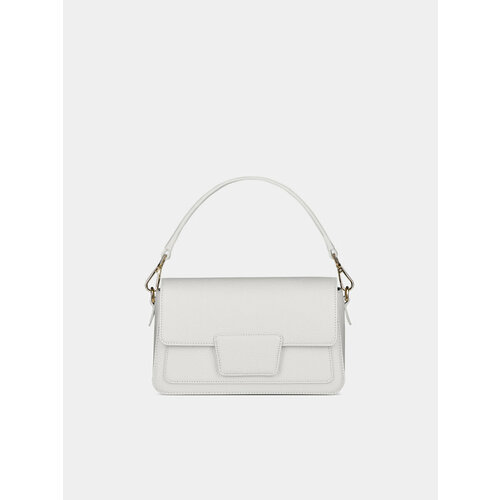 Сумка багет LUCCA, фактура зернистая, white