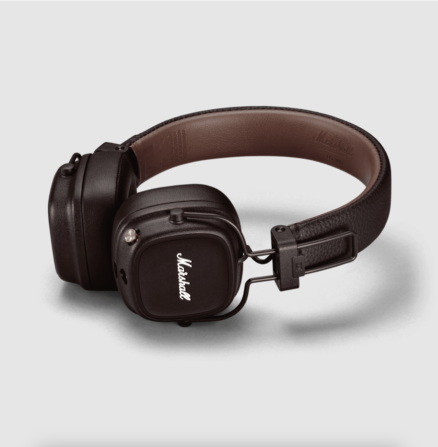 Беспроводные наушники Marshall Major IV, Bluetooth 5.0, до 80 ч работы, коричневый