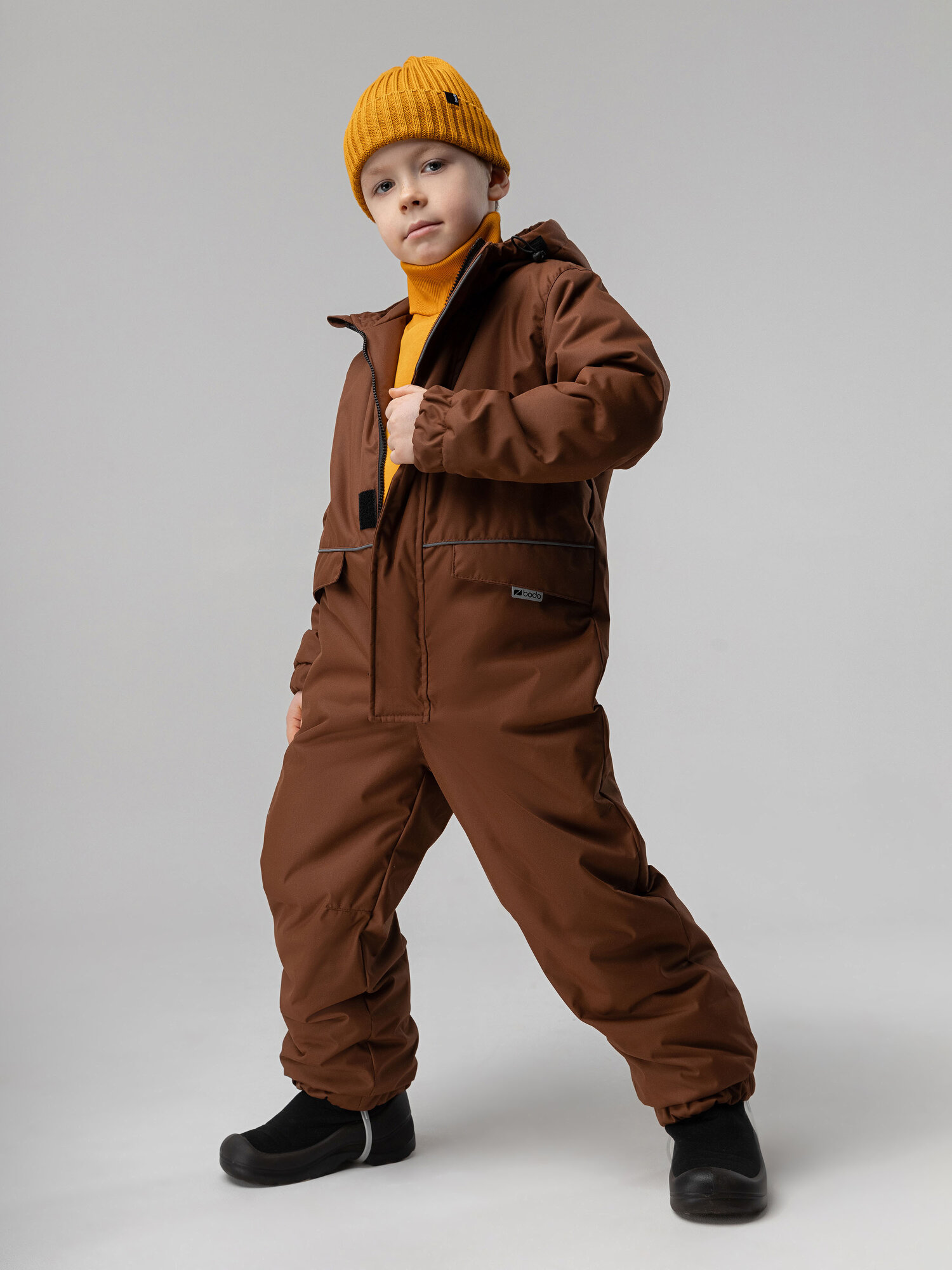 Комбинезон утеплённый BODO размер 128-134  коричневый