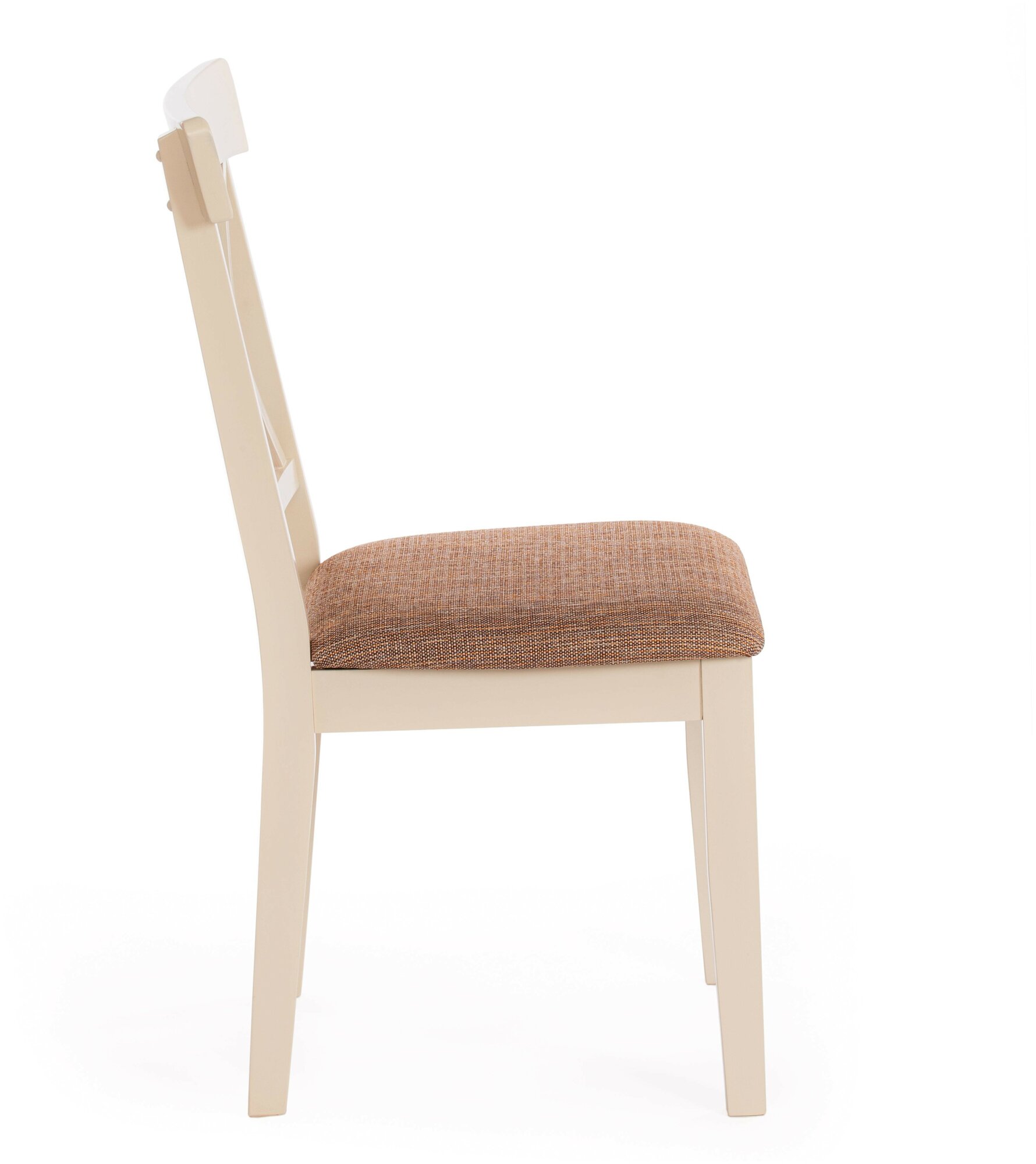 Стул Гольфи 2/ Golfi 2 / 1 шт. в упаковке (19 557) TetChair дерево гевея, 45*51*94, ivory white, ткань кор.-зол. (1505-9)