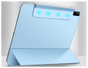 Ультра-тонкий чехол-обложка MyPads для Xiaomi Mi Pad 5 / Mi Pad 5 Pro 11 с дизайном Smart Case голубой силиконовый с функцией смарт включения-выклю.