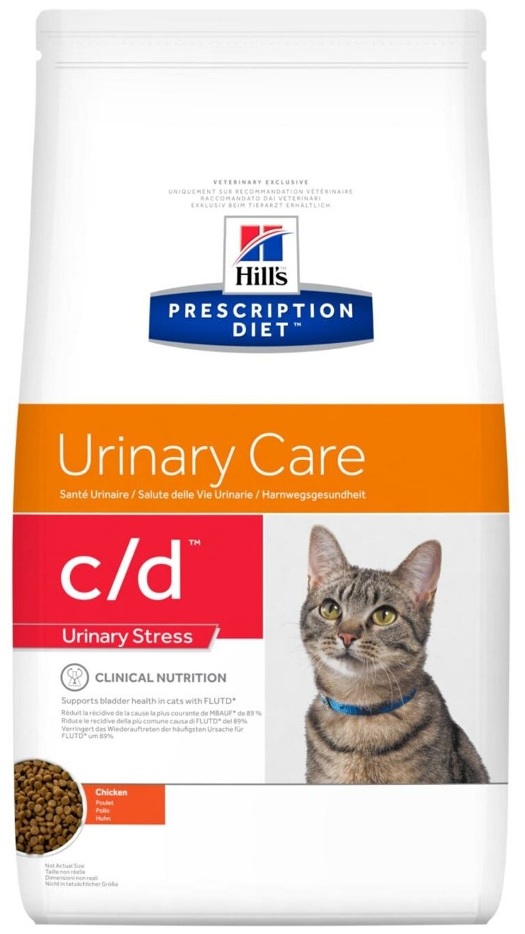 Сухой корм для кошек Hill's C/D Feline Urinary Stress лечение цистита и МКБ, с курицей 1.5 кг - фотография № 19