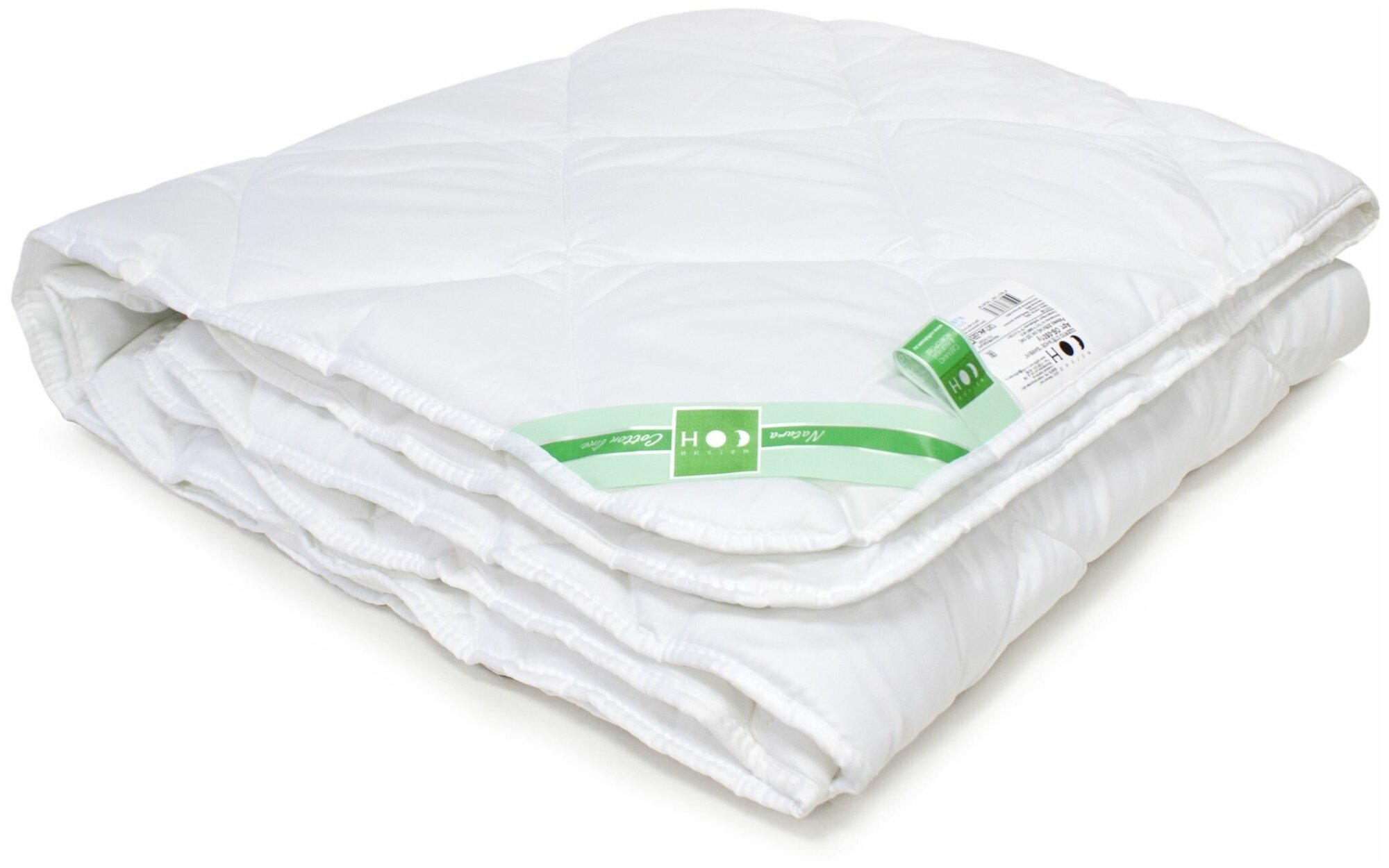 Одеяло белое стеганое евро "Бамбук" Бамбуковое волокно 200х220 в сатине 100 % хлопок всесезонное / Подарочное - фотография № 2