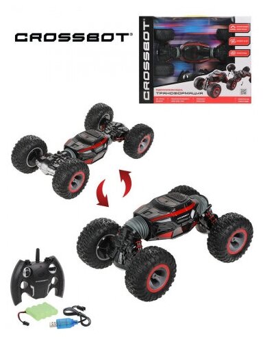 Машина на радиоуправлении Crossbot 870612 Трансформация 4 WD красный