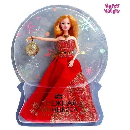 Кукла-модель шарнирная «Снежная принцесса Ксения» с аксессуаром красное платье