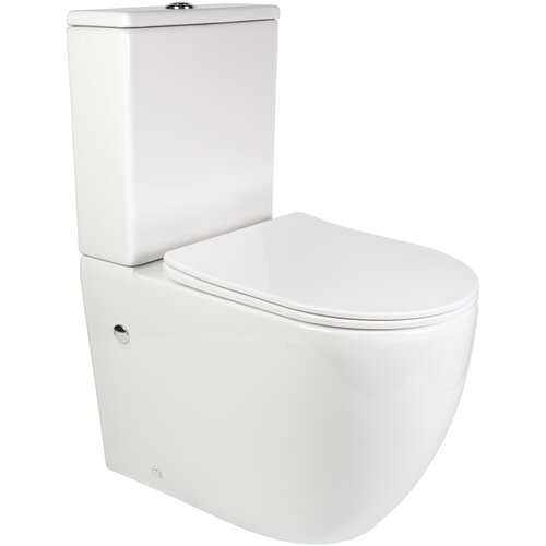 Унитаз напольный безободковый BOND F01-00 с сиденьем микролифт