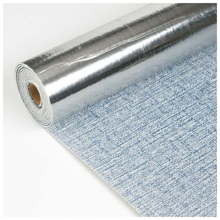 фото Панель ПВХ самоклеящаяся в рулоне темно-синий, 2,8м, 50см, толщ2мм