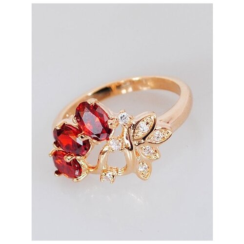 Кольцо Lotus Jewelry, гранат, размер 16, красный