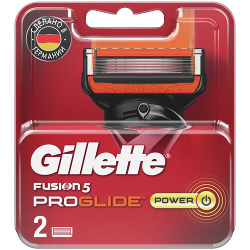 Купить Сменные Кассеты Для Мужской Бритвы Gillette Fusion ProGlide Power, с 5 лезвиями, с точным тримммером для труднодоступных мест, для гладкого бритья надолго, 8 шт, красный, пластик