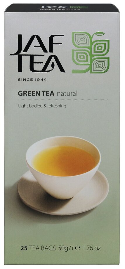 Чай зелёный JAF TEA Green Natural 25 пакетиков