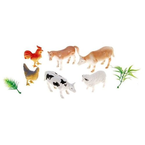 Набор фигурок животных «Домашние животные», 6 штук, с аксессуарами набор животных a006 1 домашние животные 6 шт в пакете