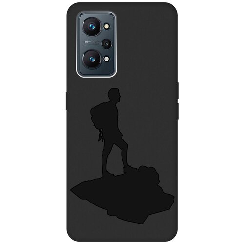 Матовый чехол Trekking для Realme GT Neo 2 / Рилми ГТ Нео 2 с 3D эффектом черный матовый чехол infuriate для realme gt 2 pro рилми гт 2 про с 3d эффектом черный