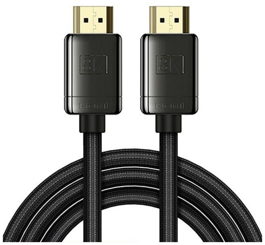 Кабель Baseus High Definition Series HDMI 8K to HDMI 8K Adapter Cable (Zinc alloy) 2m Black (WKGQ000101)