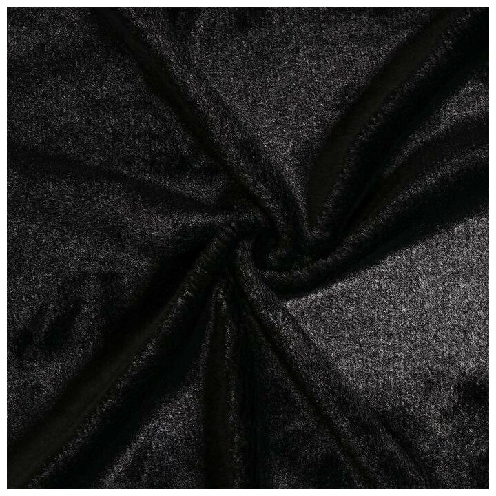 Лоскут для рукоделия Страна Карнавалия 50х50 см, мех, цвет черный, в пакете