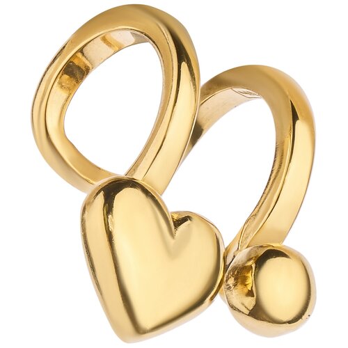 MIE Позолоченный кафф LOVE в форме сердца из серебра