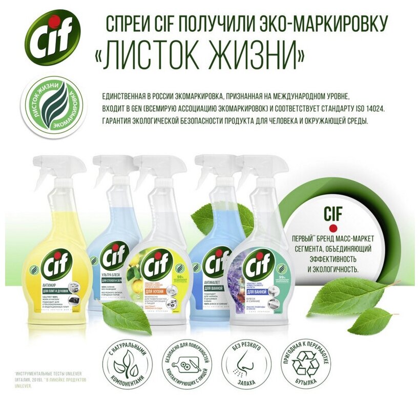 Cif Чистящее средство для кухни CIF Легкость чистоты спрей 500мл - фотография № 2