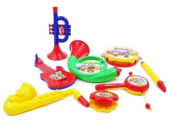 Музыкальные инструменты ABtoys ДоРеМио Весёлый оркестр для малышей (8 предметов) в пакете с хедером 25х18х7см D-00064