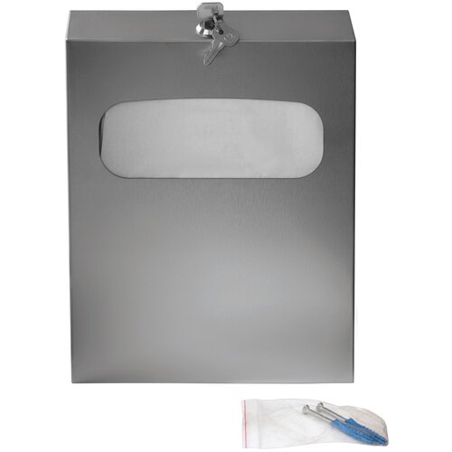 Диспенсер для сидений на унитаз, с замком, 22х4,5х29 см, Нержавеющая сталь, ООО «Центр Пищевого Оборудования»