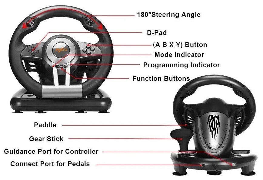 Игровой руль PXN V3 Pro для ПК PS3 PS4 XBox One Nintendo Switch Гоночный симулятор вождения с педалями передача ми Джойстик игровой
