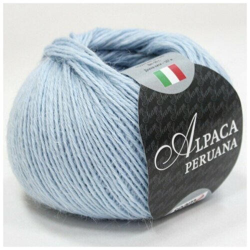 Пряжа Alpaca Peruana Seam цвет 6108 голубой, 5шт*(167м/50г), 100% перуанская альпака