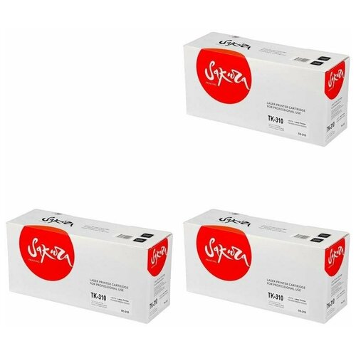 Sakura Картриджи комплектом совместимые Сакура Sakura SATK310-3PK TK-310 черный 3 упаковки [выгода 3%] 36K
