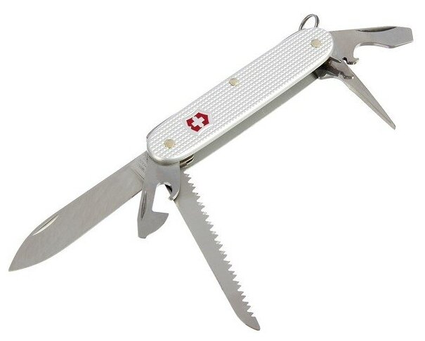 Нож перочинный Victorinox Farmer Alox (0.8241.26) 93мм 9функций серебристый карт.коробка - фото №8