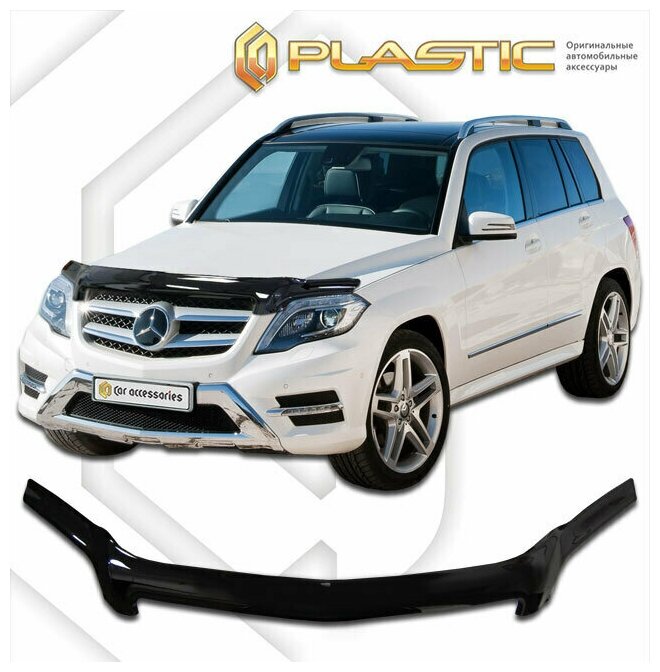 Дефлектор капота для Mercedes-Benz GLK 2012 Classic черный