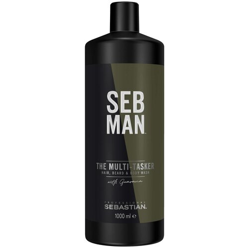 Купить Sebastian Professional Шампунь для ухода за волосами, бородой и телом The Multitasker 3 в 1, 1000 мл